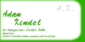 adam kindel business card
